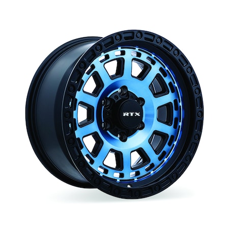 Alloy Wheel, Titan 18x9 6x139.7 ET0 CB106.1 Midnight Blue Black Lip